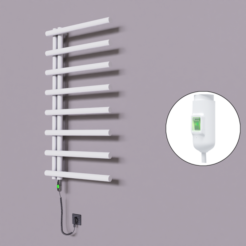 Tuna Dekoratif Elektrikli Havlupan 600x1150 Beyaz (On/Off Düğmeli) 600W - 1TUN06001150B1TE1060