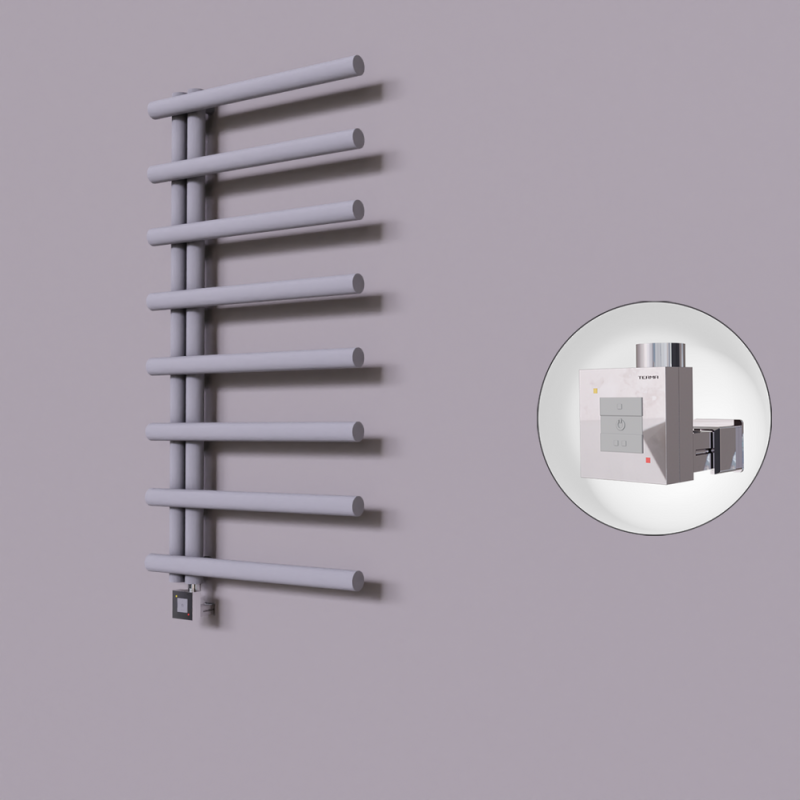 Tuna Dekoratif Elektrikli Havlupan 600x1150 Gri (KTX1 Termostat) 600W - 1TUN06001150B4TEB060