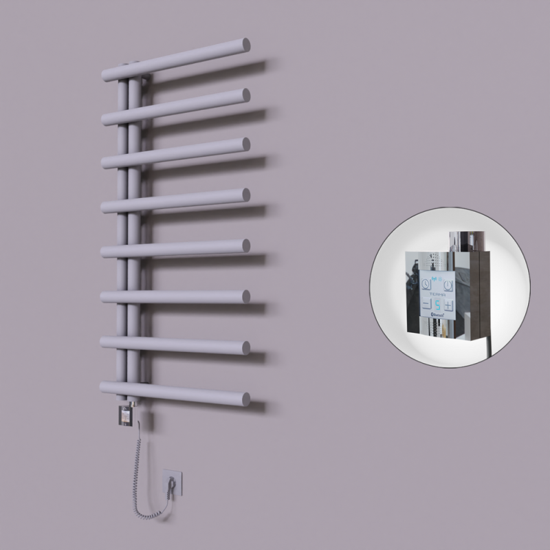 Tuna Dekoratif Elektrikli Havlupan 600x1150 Gri (KTX4 Termostat) 600W Spiral Kablolu - 1TUN06001150B4TEC060-K