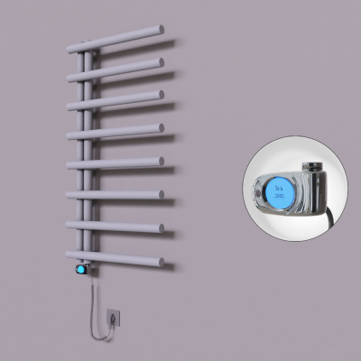 Radiva - Tuna Dekoratif Elektrikli Havlupan 600x1150 Gri (Musa Termostat) 600W (1)