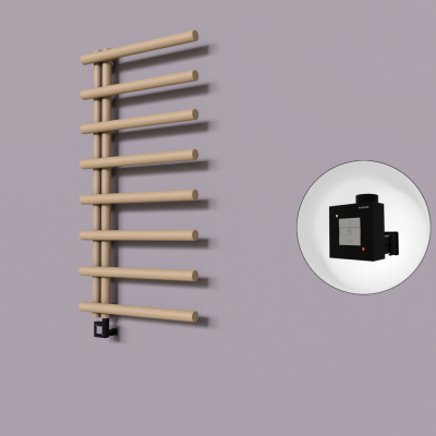 Radiva - Tuna Dekoratif Elektrikli Havlupan 600x1150 Kapuçino (KTX1 Termostat) 600W (1)