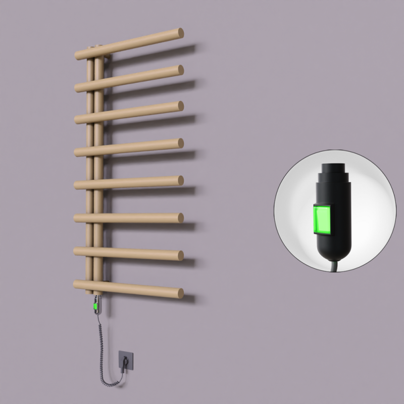 Tuna Dekoratif Elektrikli Havlupan 600x1150 Kapuçino (On/Off Düğmeli) 600W - 1TUN06001150BKTE1060