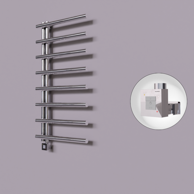 Tuna Dekoratif Elektrikli Havlupan 600x1150 Krom (KTX1 Termostat) 300W - 1TUN06001150K1PEB030