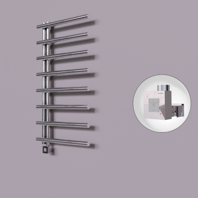 Radiva - Tuna Dekoratif Elektrikli Havlupan 600x1150 Krom (KTX1 Termostat) 300W