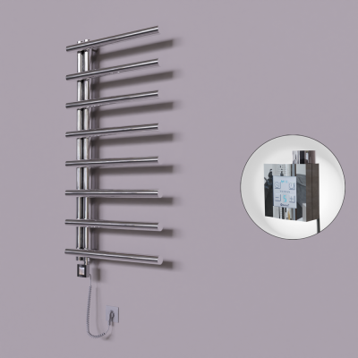 Radiva - Tuna Dekoratif Elektrikli Havlupan 600x1150 Krom (KTX4 Termostat) 300W Spiral Kablolu (1)