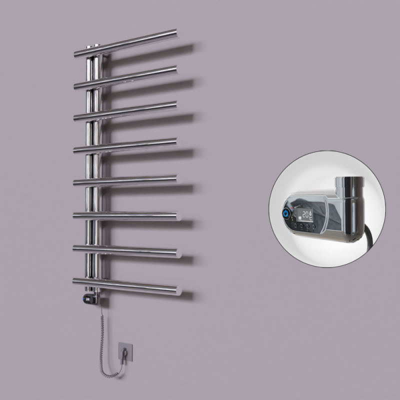 Tuna Dekoratif Elektrikli Havlupan 600x1150 Krom (Thesis Termostat) 300W - 1TUN06001150K1PE2030