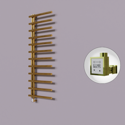 Radiva - Tuna Dekoratif Elektrikli Havlupan 600x1750 Altın (KTX3 Termostat) 600W
