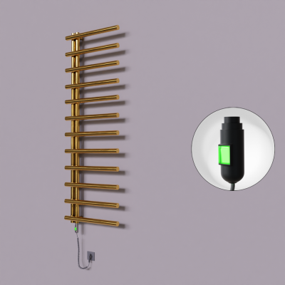 Radiva - Tuna Dekoratif Elektrikli Havlupan 600x1750 Altın (On/Off Düğmeli) 600W