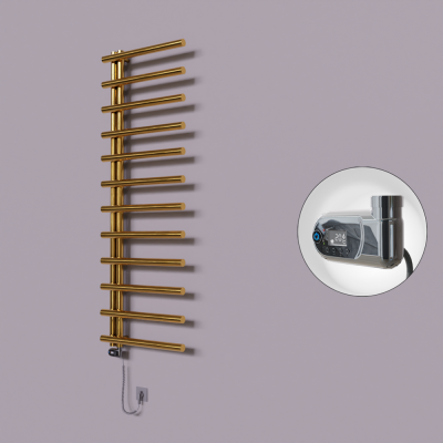Radiva - Tuna Dekoratif Elektrikli Havlupan 600x1750 Altın (Thesis Termostat) 600W