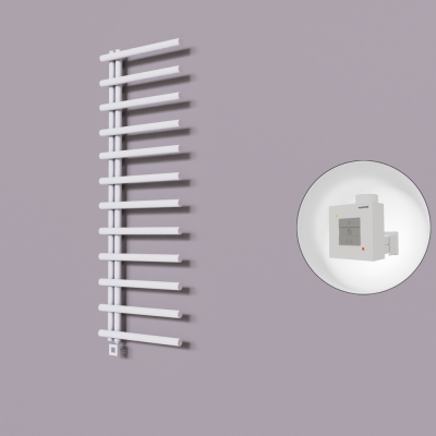 Radiva - Tuna Dekoratif Elektrikli Havlupan 600x1750 Beyaz (KTX1 Termostat) 1000W