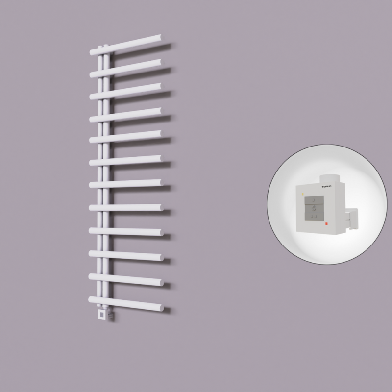Tuna Dekoratif Elektrikli Havlupan 600x1750 Beyaz (KTX1 Termostat) 1000W - 1TUN06001750B1TEB100