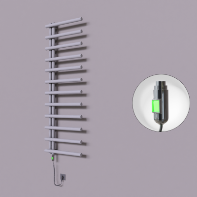 Radiva - Tuna Dekoratif Elektrikli Havlupan 600x1750 Gri (On/Off Düğmeli) 900W