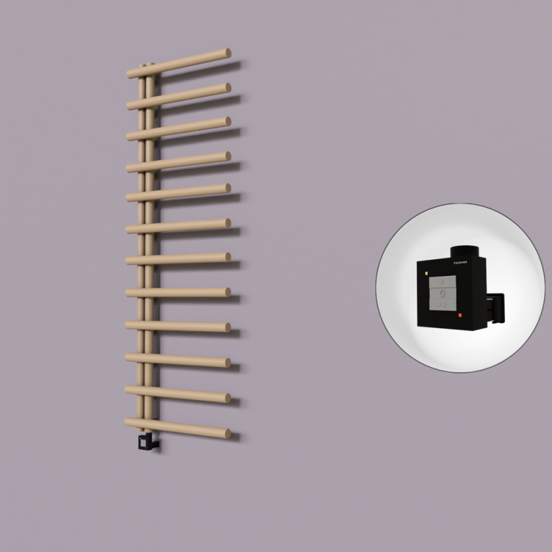 Tuna Dekoratif Elektrikli Havlupan 600x1750 Kapuçino (KTX1 Termostat) 1000W - 1TUN06001750BKTEB100