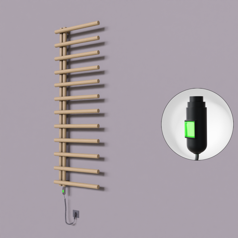 Tuna Dekoratif Elektrikli Havlupan 600x1750 Kapuçino (On/Off Düğmeli) 900W - 1TUN06001750BKTE1090