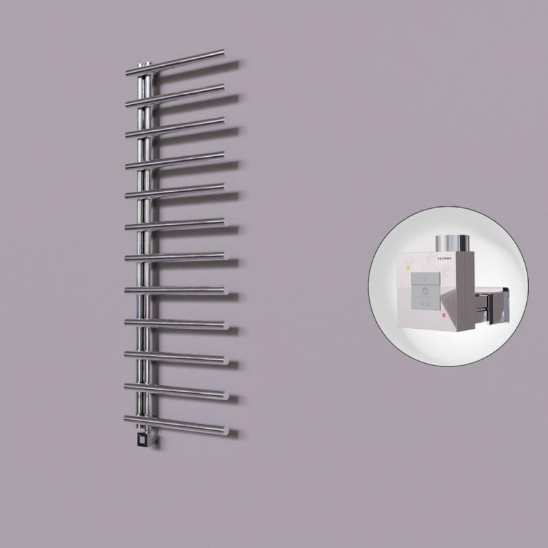 Tuna Dekoratif Elektrikli Havlupan 600x1750 Krom (KTX1 Termostat) 600W - 1TUN06001750K1PEB060