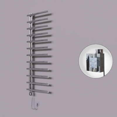 Radiva - Tuna Dekoratif Elektrikli Havlupan 600x1750 Krom (KTX4 Termostat) 600W Spiral Kablolu (1)