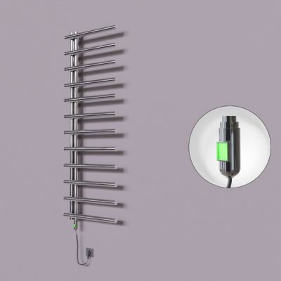 Radiva - Tuna Dekoratif Elektrikli Havlupan 600x1750 Krom (On/Off Düğmeli) 600W