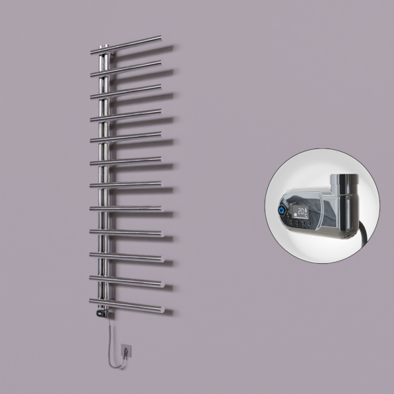 Tuna Dekoratif Elektrikli Havlupan 600x1750 Krom (Thesis Termostat) 600W - 1TUN06001750K1PE2060