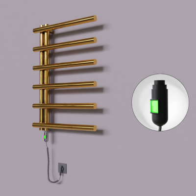 Radiva - Tuna Dekoratif Elektrikli Havlupan 600x850 Altın (On/Off Düğmeli) 200W (1)