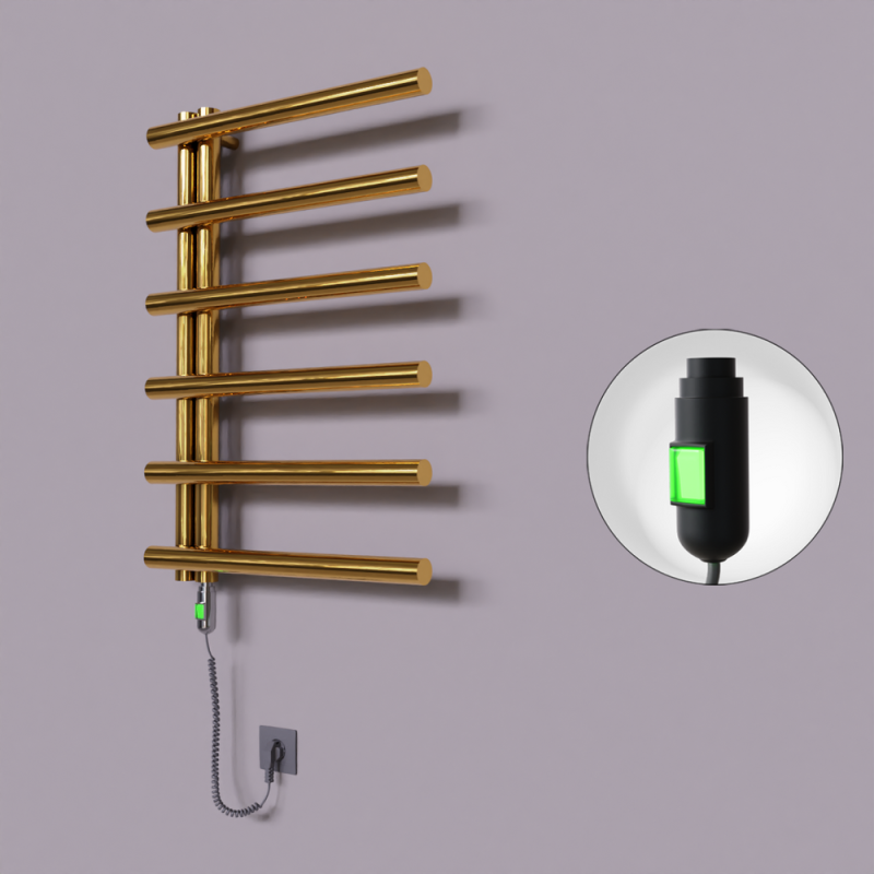 Tuna Dekoratif Elektrikli Havlupan 600x850 Altın (On/Off Düğmeli) 200W - 1TUN06000850K2PE1020