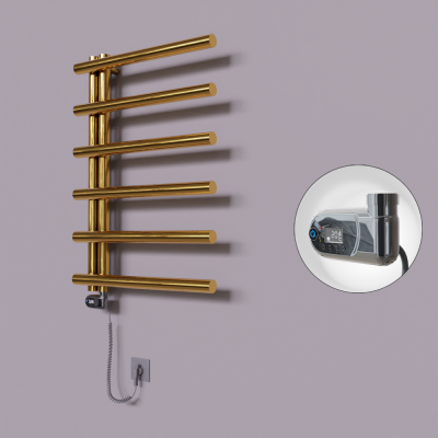 Radiva - Tuna Dekoratif Elektrikli Havlupan 600x850 Altın (Thesis Termostat) 200W