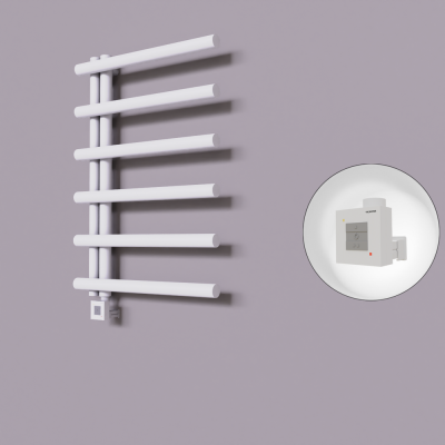 Radiva - Tuna Dekoratif Elektrikli Havlupan 600x850 Beyaz (KTX1 Termostat) 300W