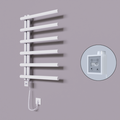 Radiva - Tuna Dekoratif Elektrikli Havlupan 600x850 Beyaz (KTX3 Termostat) 300W Spiral Kablolu (1)