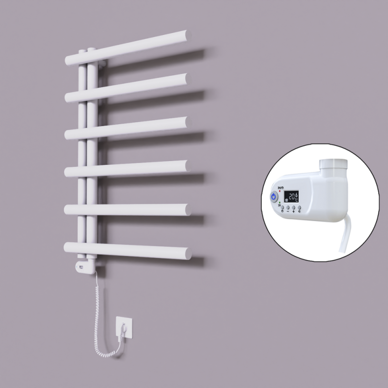 Tuna Dekoratif Elektrikli Havlupan 600x850 Beyaz (Thesis Termostat) 300W - 1TUN06000850B1TE2030