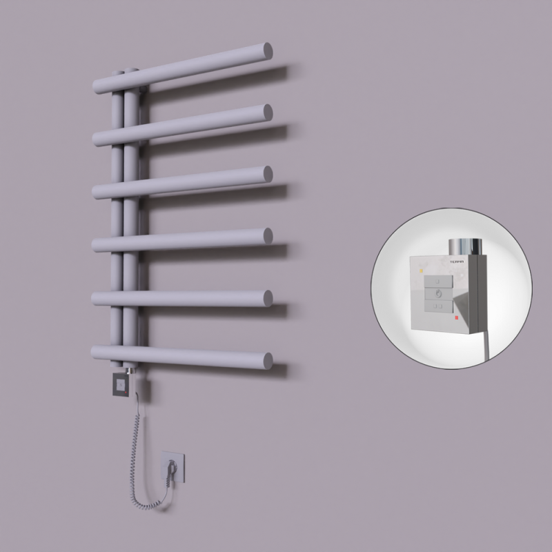 Tuna Dekoratif Elektrikli Havlupan 600x850 Gri (KTX1 Termostat) 300W Spiral Kablolu - 1TUN06000850B4TEB030-K