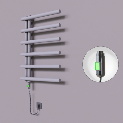 Radiva - Tuna Dekoratif Elektrikli Havlupan 600x850 Gri (On/Off Düğmeli) 300W (1)
