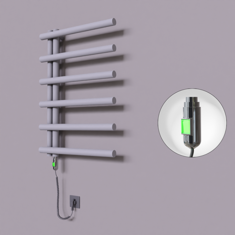 Tuna Dekoratif Elektrikli Havlupan 600x850 Gri (On/Off Düğmeli) 300W - 1TUN06000850B4TE1030