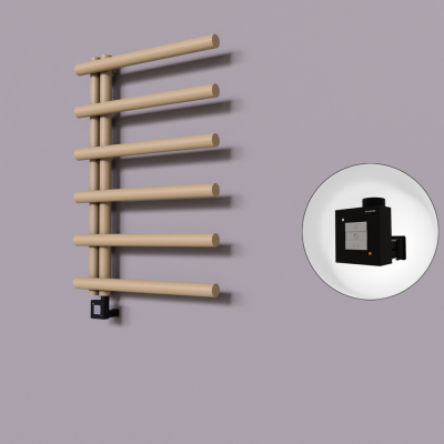 Radiva - Tuna Dekoratif Elektrikli Havlupan 600x850 Kapuçino (KTX1 Termostat) 300W (1)