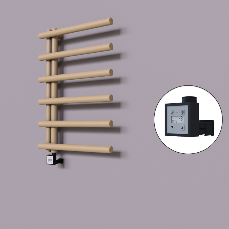 Tuna Dekoratif Elektrikli Havlupan 600x850 Kapuçino (KTX3 Termostat) 300W - 1TUN06000850BKTE7030