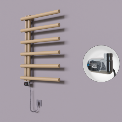 Radiva - Tuna Dekoratif Elektrikli Havlupan 600x850 Kapuçino (Thesis Termostat) 300W