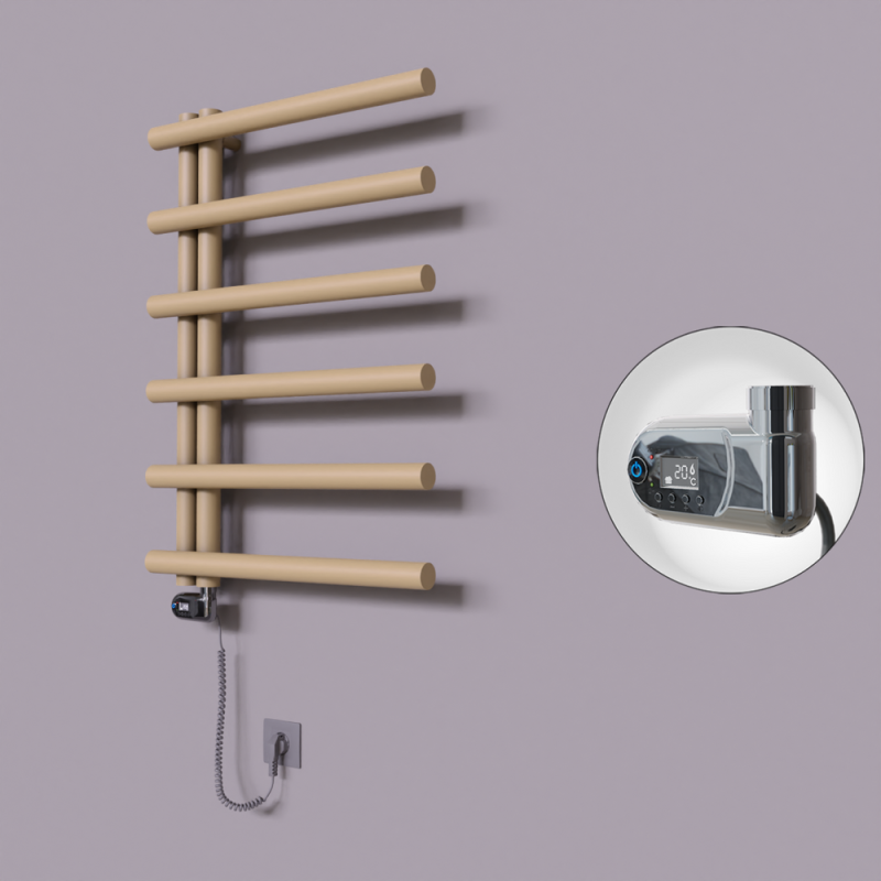 Tuna Dekoratif Elektrikli Havlupan 600x850 Kapuçino (Thesis Termostat) 300W - 1TUN06000850BKTE2030