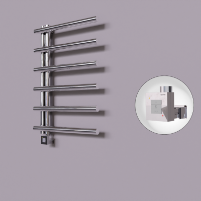 Radiva - Tuna Dekoratif Elektrikli Havlupan 600x850 Krom (KTX1 Termostat) 200W