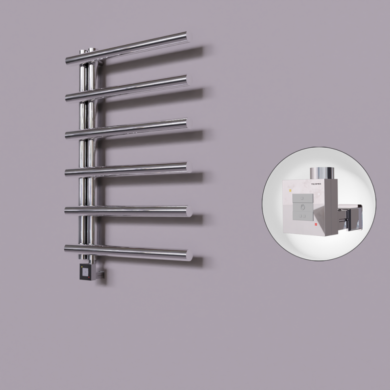 Tuna Dekoratif Elektrikli Havlupan 600x850 Krom (KTX1 Termostat) 200W - 1TUN06000850K1PEB020