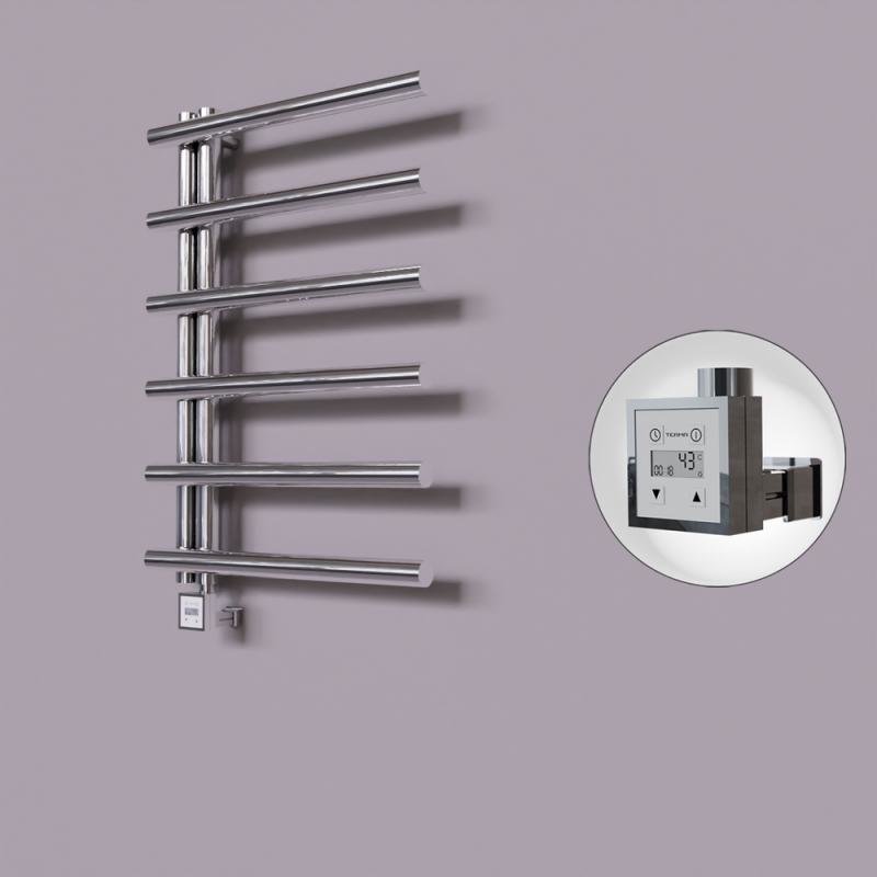 Tuna Dekoratif Elektrikli Havlupan 600x850 Krom (KTX3 Termostat) 200W - 1TUN06000850K1PE7020