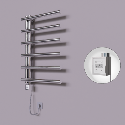 Radiva - Tuna Dekoratif Elektrikli Havlupan 600x850 Krom (KTX3 Termostat) 200W Spiral Kablolu (1)