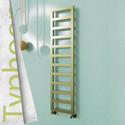 Radiva - TYPHOON Paslanmaz Çelik Havlupan 400x1020 Satine Altın - 500