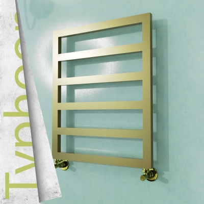 Radiva - TYPHOON Paslanmaz Çelik Havlupan 600x1160 Satine Altın - 500