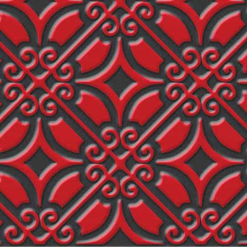 Unica Target Bon Ton Red on Black Yer-Duvar Karosu 20 x 20 cm - 10DOLCE2020ROB