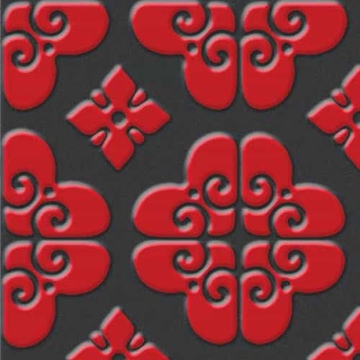 Unica Target Bon Ton Red on Black Yer-Duvar Karosu 20 x 20 cm - Thumbnail 10DOLCE2020ROB