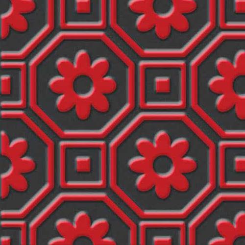Unica Target Bon Ton Red on Black Yer-Duvar Karosu 20 x 20 cm - 10DOLCE2020ROB