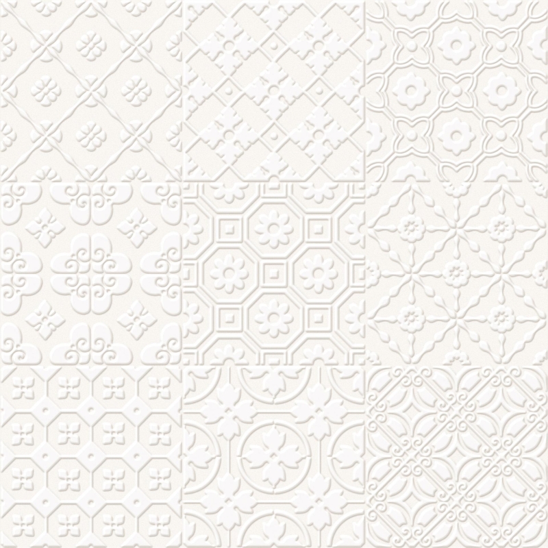 Unica Target Bon Ton White on White Yer-Duvar Karosu 20 x 20 cm - 10DOLCE2020WOW