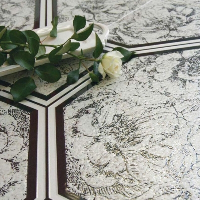 Unica Target Yer Duvar Karosu Cassetone Floreal 60 x 60 cm (1)