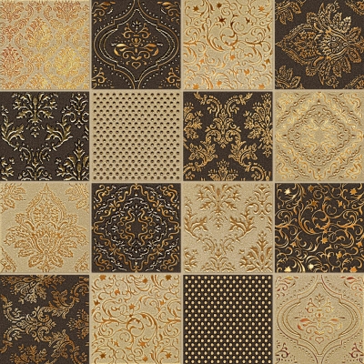 UNICA TARGET - Unica Target Duvar Karosu Luxury Brown&Beige Mix 2 Parlak 30 x 30 cm