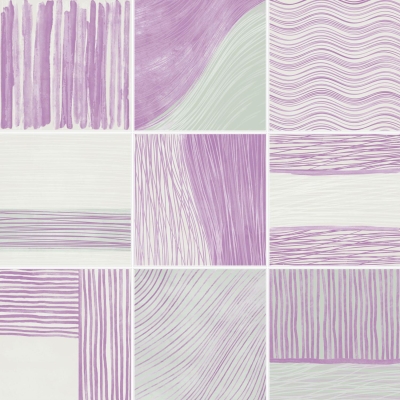 UNICA TARGET - UnicaTarget Duvar Karosu Liquid Art Stormy Purple 20 x 20 cm - 54