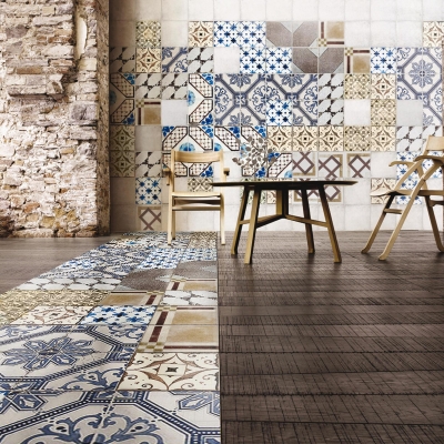 UNICA TARGET - UnicaTarget Yer Duvar Karosu Maiolica Blue 60 x 60 cm (1)