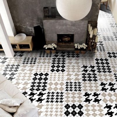 UnicaTarget Yer Duvar Karosu Mixed Black & White  20 x 20 cm (1)